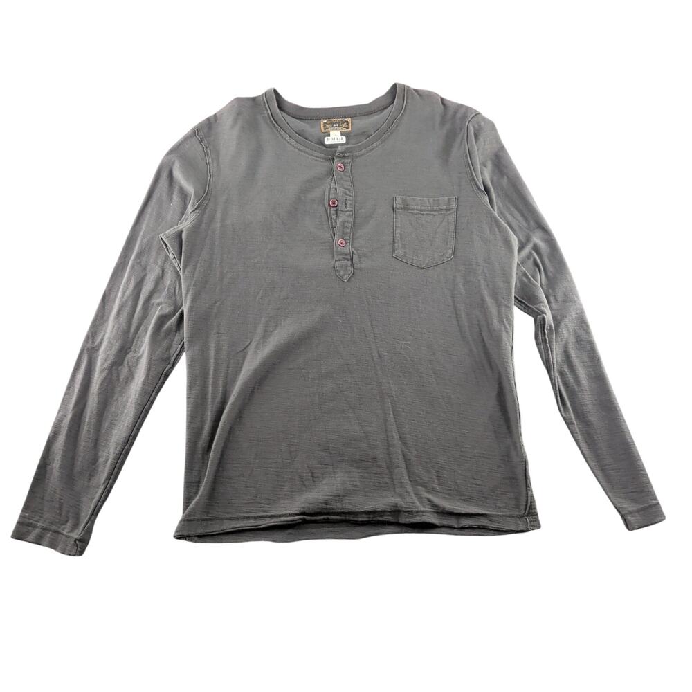 Diesel Henley Long Sleeve Pocket T Shirt Men's Medium Y2K Grunge Skater Vintage
